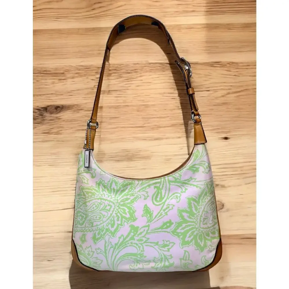 Vintage Coach 8913 Girlie Floral Twill Hobo & Matching Wristlet